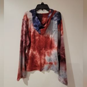 Tie Dye Hooded Longsleeve Bobbie Brooks Shirt Size XL